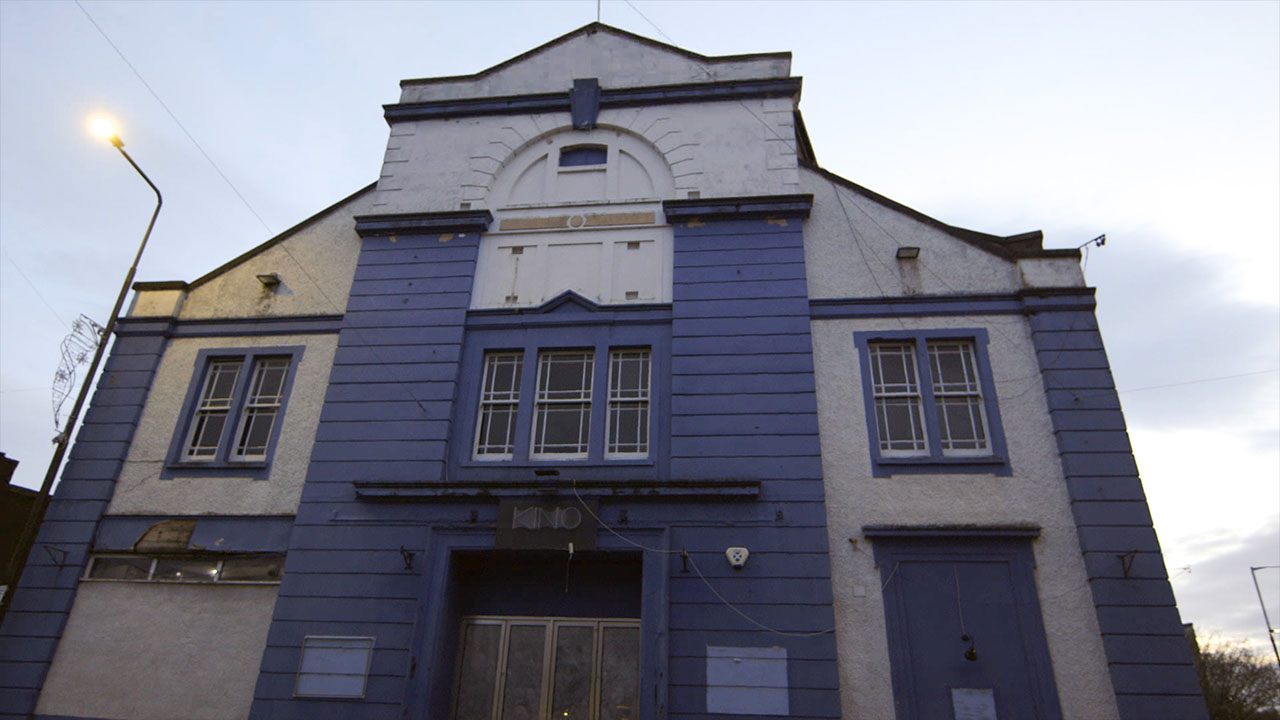 The exterior of an old cinema in Mr Whispers